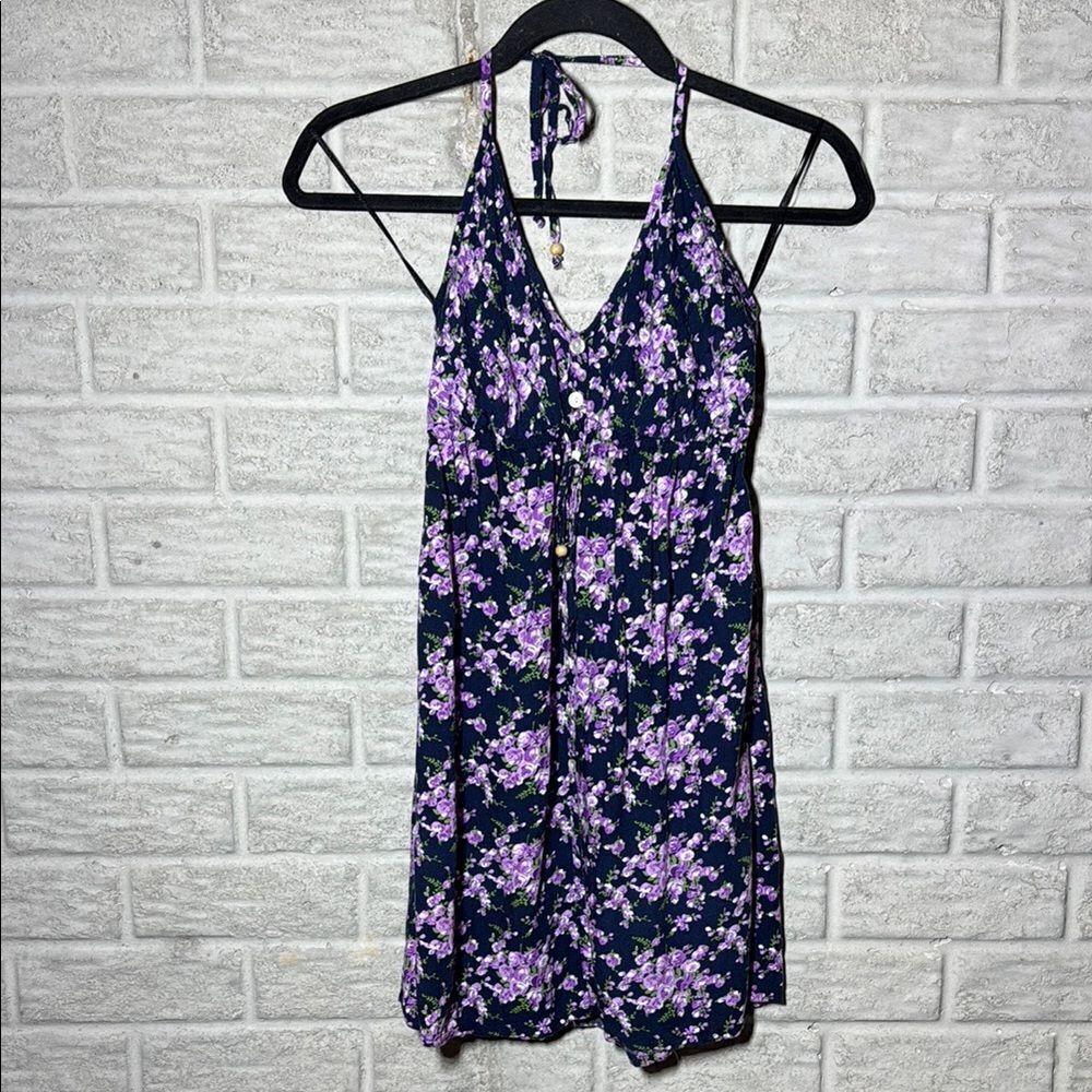 Floral Summer Halter Dress